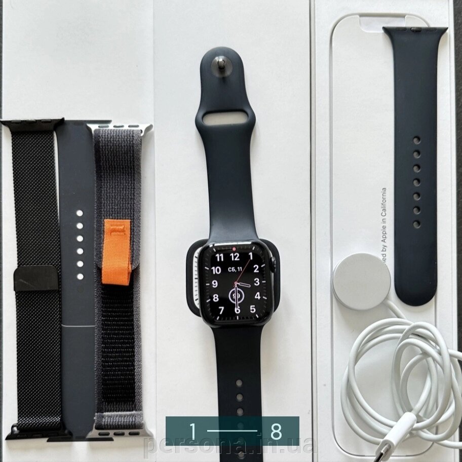 СМАРТ - Годинник: Apple Watch Series 7 GPS 41mm. Midnight Aluminium Case. від компанії Інтернет магазин - Persona.in. ua - фото 1