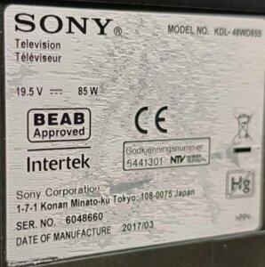 Телевізор SONY 48" smart TV wi-fi T2.