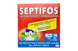 Біопрепарат для септиків, вигрібних ям SEPTIFOS 648 грам, в пакетиках