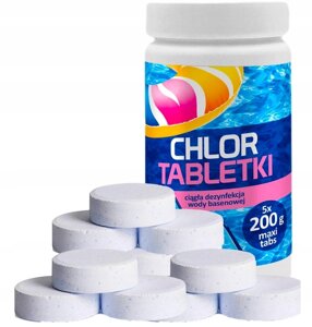 Таблетки для дезінфекції води в басейні хлор таблетки Gamix 1kg Польща