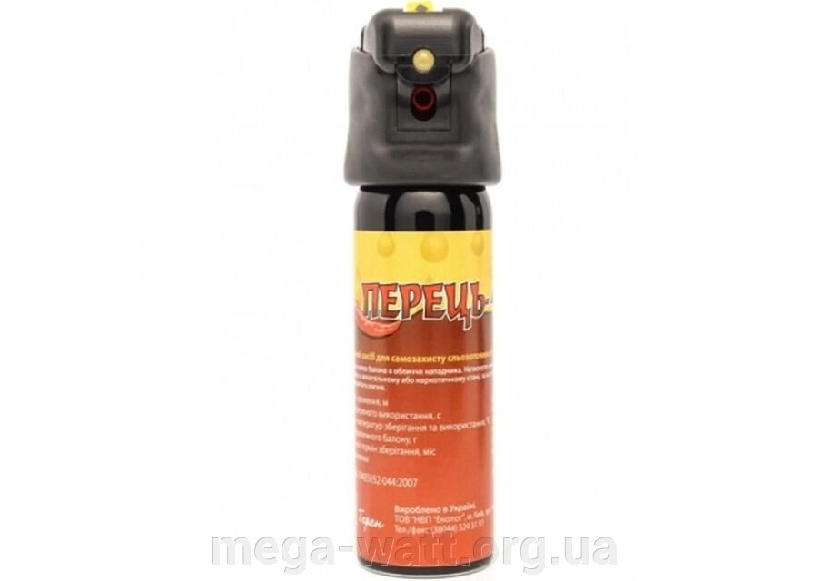 Газовий балончик Перець-4 з LED ліхтариком від компанії "MEGA-WATT" - засоби самозахисту - фото 1