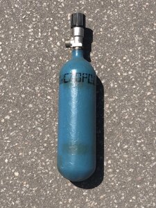 Кисневий медичний балон (О2) V-1,3 л. (виробництва часів ссер)