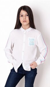 Біла шкільна блуза сорочка Мевіс на дівчинку 116-140