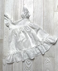 Біла дитяча святкова сукня з прошви 92-116 розміру