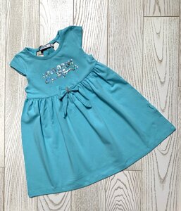 Дитяча голуба блакитна сукня 92-122 на 2-7 років
