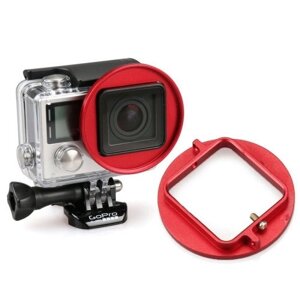 Адаптер для установки светофильтра 52 мм GoPro HERO 3+4 - красный (код № XTGP128)