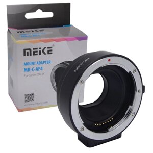 Адаптер-перехідник - автофокусний Meike MK-C-AF4 для бездзеркальних камер Canon EOS M - об'єктив Canon EF-EF-S