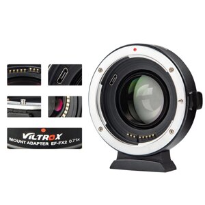 Адаптер Viltrox EF-FX2 x 0.71 Speed Booster для Canon EF, EF-S на байонет FujiFilm FX (Canon EF-Fuji FX)