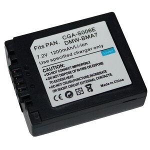 Акумулятор CGR-S006E - аналог (замінюємо з CGA-S006, CGR-S006, DMW-BMA7) для камер Panasonic - 1200 ma