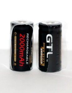 Акумулятор CR123A, CR123, LR123A, 16340 GTL 2000 mAh (ціна за 1 штуку)