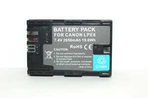 Акумулятор для фотоапаратів CANON 80D, 6D mark II, 7D mark II, 5D mark IV - LP-E6 (LP-E6n) - 2650 ma