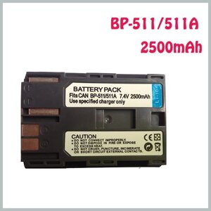 Акумулятор для фотоапаратів і відеокамер CANON - BP-511a (аналог) - 2500 ma