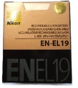 Акумулятор EN-EL19 для камер NIKON coolpix: S2500, S4100, S4150, S4200, S4300, S3100, S3200, S3300, S100.