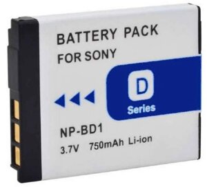 Акумулятор NP-BD1 (NP-FD1) - аналог для фотоапаратів Sony - 750 ma