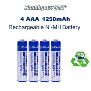 Акумулятори AAA ( мікропальчіковие - мізинчикові ) - Doublepow 1250 mAh (4 шт )