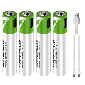 Акумулятори Smartools ( мікропальчіковие ) ААA 750Mah 1.5V з зарядкою Type-C - блістер ( 4 шт ) + кабель Type-C