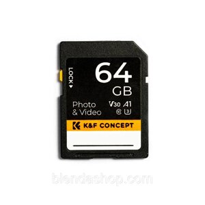 Карта памяти K&F concept SD 64 GB (U3/V30/A1) (KF42.0013)