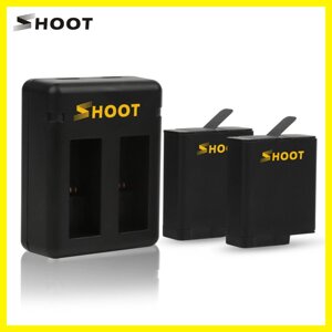 Комплект від SHOOT - 2 шт акумулятор AHDBT-501 (AABAT-001) + зарядний GoPro Hero 5, 6, 7 (код XTGP374)