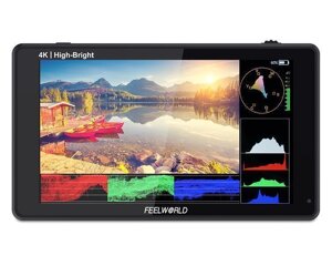 Накамерний монітор, дисплей FeelWorld LUT6E 6 дюймів, 1600 cd/m²4K, 3D LUT, LUT6E)