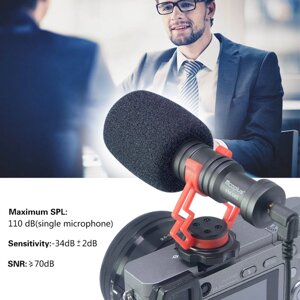 Спрямований накамерний мікрофон Mcoplus VM-D02 для фотоапарата (камери, смартфона)