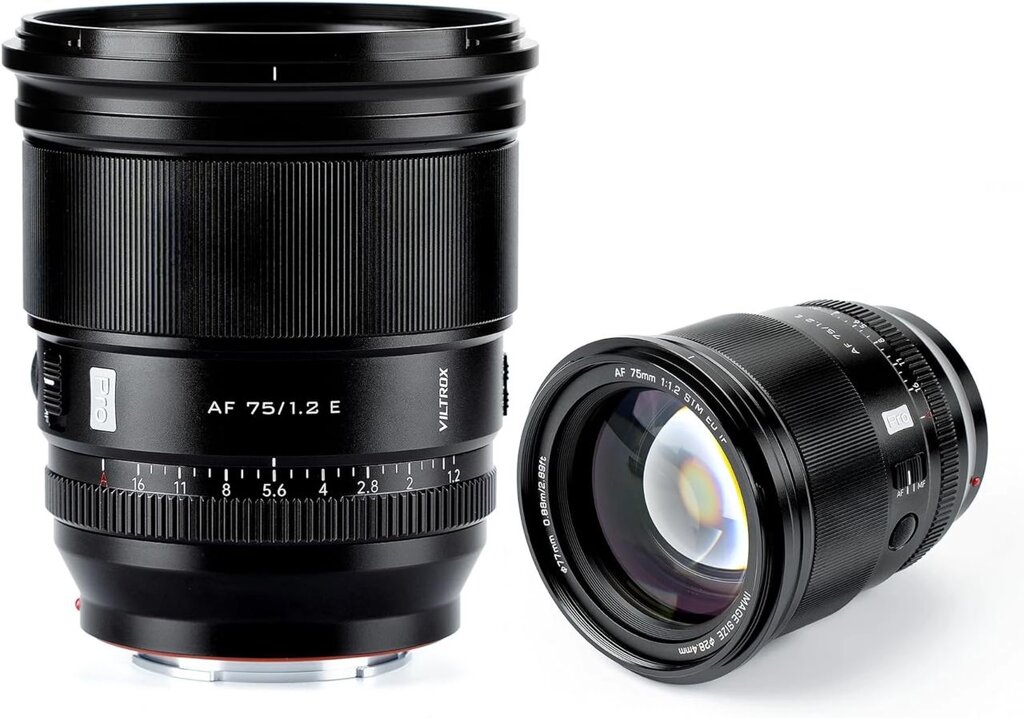 Об'єктив VILTROX AF 75mm 1.2 Sony E-mount (AF 75/1.2 E) ( автофокусний Sony E-mount) від компанії Інтернет-магазин "Бленда-Шоп" - фото 1