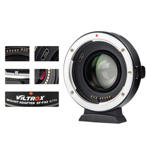 Адаптер Viltrox EF-FX2 x 0.71 Speed ​​Booster для Canon EF, EF-S на байонет FujiFilm FX (Canon EF-Fuji FX)