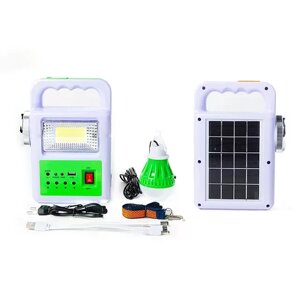 HB -2005 Портативна сонячна станція для зарядки гаджетів - Банк живлення, ліхтарик, прожектор, світлодіод