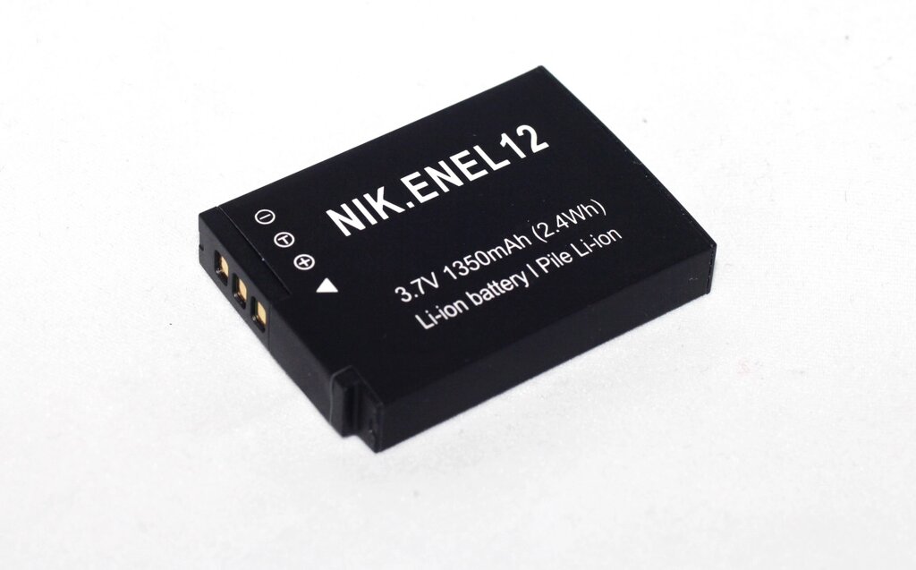 Акумулятор EN-EL12 аналог 1 350 ma камер NIKON coolpix P300, S1000pj, S1100pj, S6000, S610, S6100, S610C, S620 - особливості