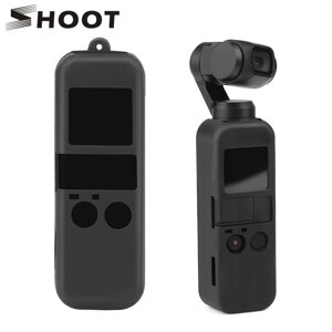 Силіконовий чохол для DJI Osmo Pocket з страхувальним ремінцем - чорний (код XT-534)