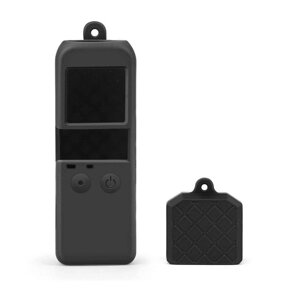 Силіконовий чохол для камери і ковпачок-кришка для DJI Osmo Pocket - чорний (код XT-533)