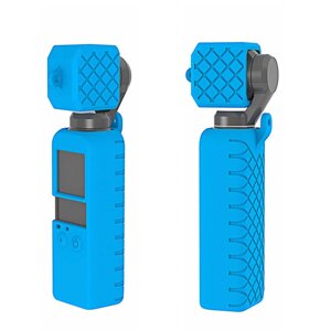 Силіконовий чохол для камери і ковпачок-кришка для DJI Osmo Pocket - блакитний (код XT-533)