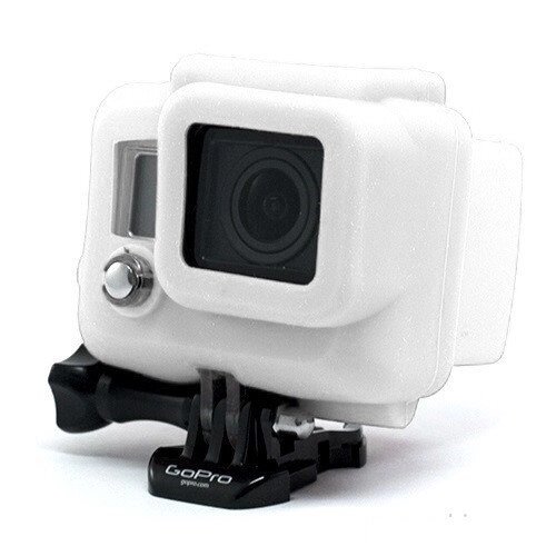 Силіконовий чохол, футляр для боксу стрілялки камер GoPro Hero 3, 3 +4, 4+білий (код № XTGP99)