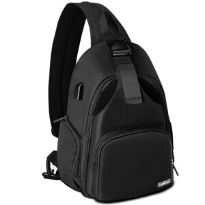 Сумка - рюкзак - фоторюкзак, рюкзак для фотоапаратів Cwatcun D17 (тип "EDA005922801A"чорний)