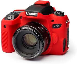 Захисний силіконовий чохол для фотоапаратів Canon EOS 77D - червоний