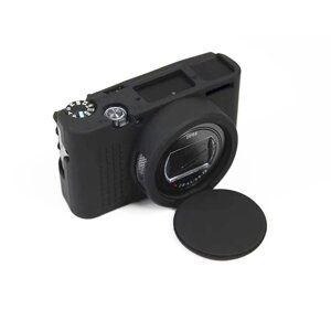 Захисна силіконова кришка з кришкою Puluz DCA1585B для Sony RX100 VII / RX100 M7 Камери - Чорний