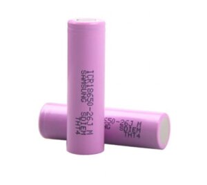 Акумулятор 18650 li-ion samsung ICR18650-26J, 2600mah, 5.2A, 4.2/3.6/2.5V, PINK, OEM