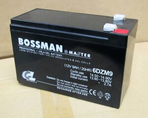 Акумулятор Bossman Master 12V 9AH (6DZM9) GEL для електровелосипеда