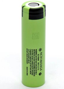 Акумулятор Panasonic NCR18650GA 3500 mAh, Li-ion 3.7В, 10A, без захисту, Green