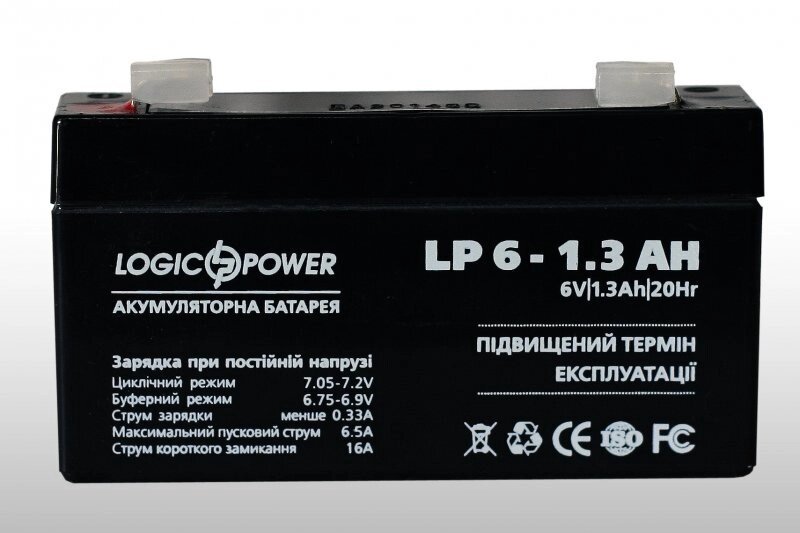 Акумулятор AGM LogicPower LP 6-1. 3 AH SILVER (4157) від компанії Центр технічних рішень - фото 1