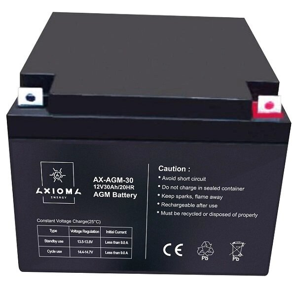 Акумулятор AXIOMA AX-AGM-30 12В 30Ач від компанії Центр технічних рішень - фото 1