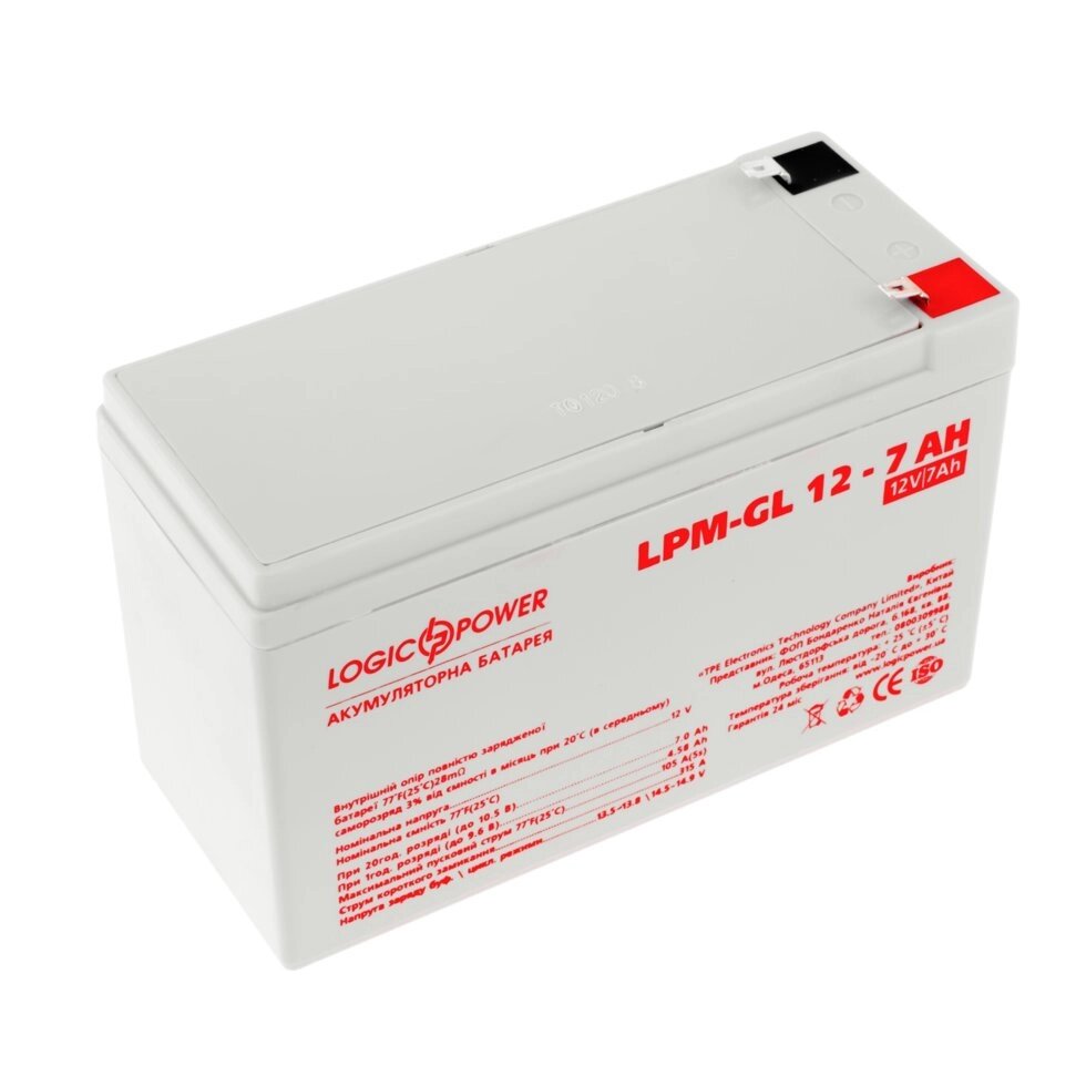 Акумулятор гелевий LogicPower LPM-GL 12 - 7 AH (6560) від компанії Центр технічних рішень - фото 1