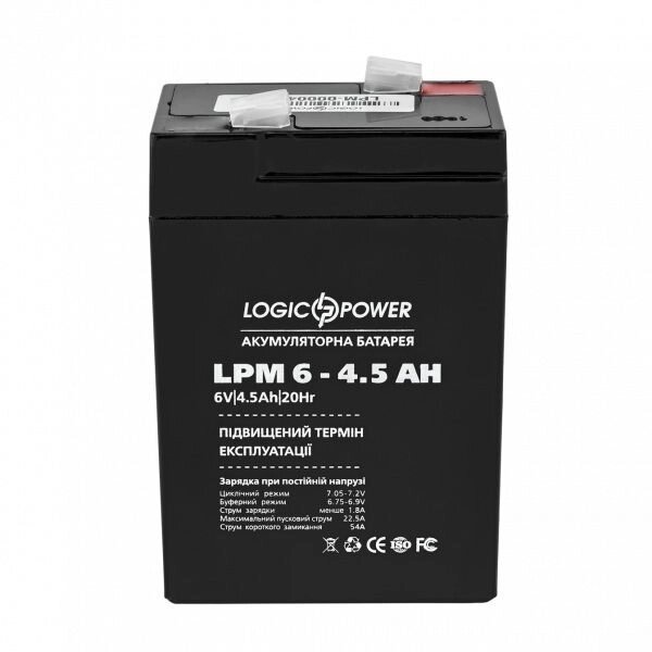 Акумулятор LogicPower LPM 6-4,5 AH (3860) від компанії Центр технічних рішень - фото 1