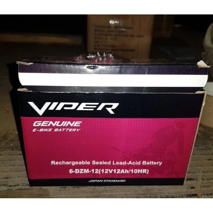 Акумулятор Viper 6-DZM-12 (батарея для велосипеда) тяга 12Ач від компанії Центр технічних рішень - фото 1