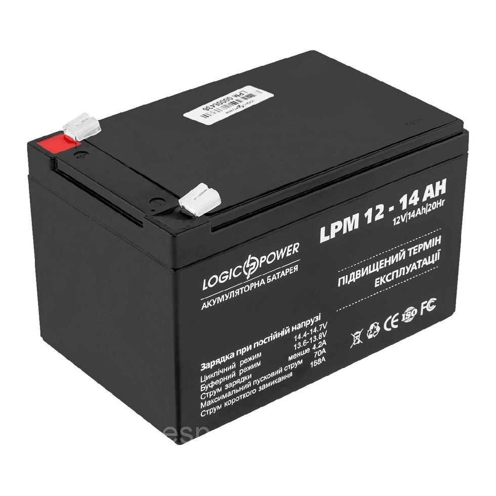 Акумуляторна батарея LogicPower LPM 12 - 14 AH (4161) від компанії Центр технічних рішень - фото 1