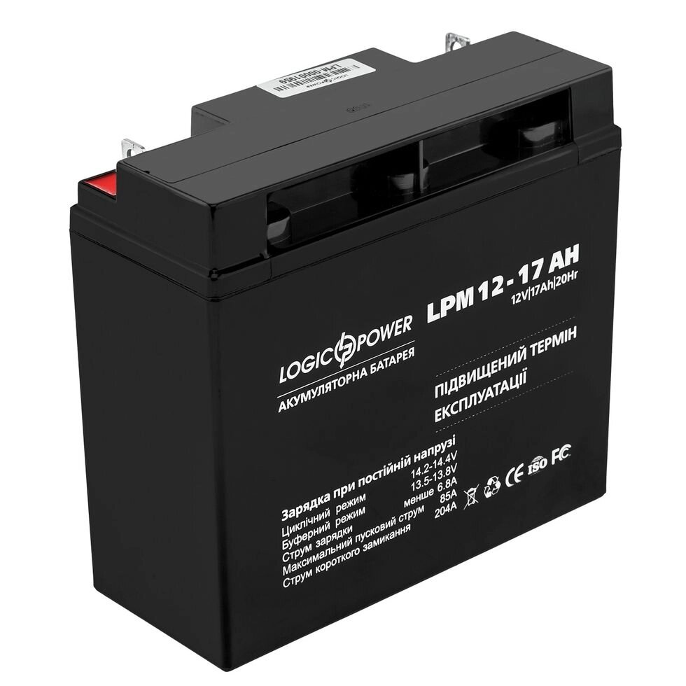 Акумуляторна батарея LogicPower LPM 12 - 17 AH (4162) від компанії Центр технічних рішень - фото 1