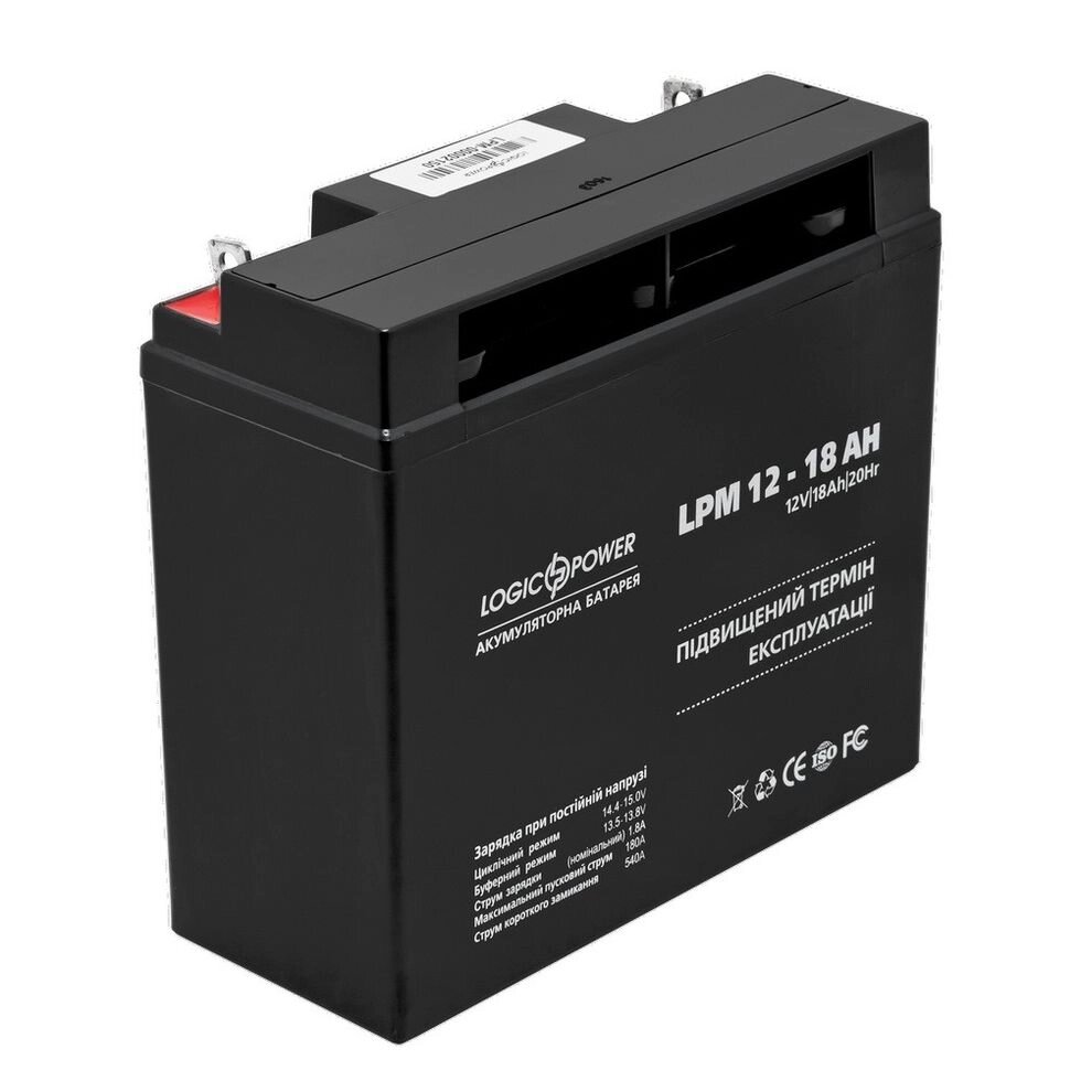 Акумуляторна батарея LogicPower LPM 12 - 18 AH (4133) від компанії Центр технічних рішень - фото 1