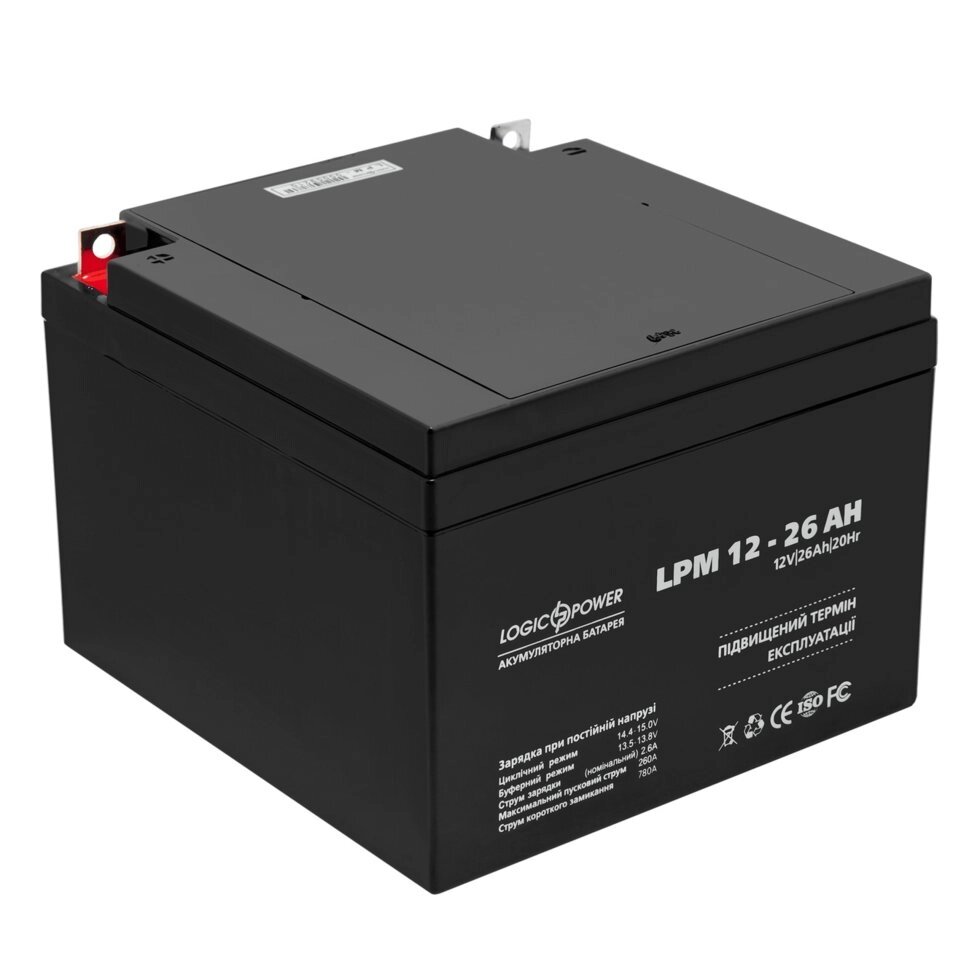 Акумуляторна батарея LogicPower LPM 12 - 26 AH (4134) від компанії Центр технічних рішень - фото 1