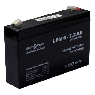 Акумуляторна батарея LogicPower LPM 6-7,2 AH (3859) від компанії Центр технічних рішень - фото 1