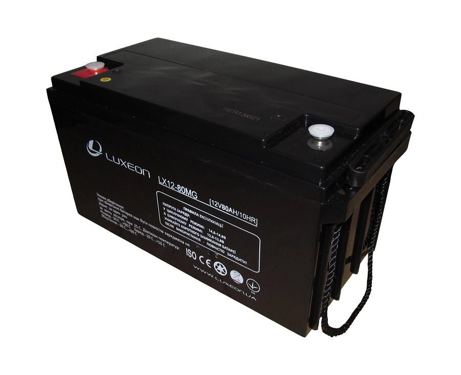 Акумуляторна батарея LUXEON LX12-80MG (12В, 80Аг) від компанії Центр технічних рішень - фото 1