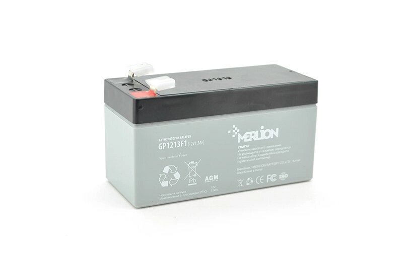Акумуляторна батарея MERLION AGM GP1213F1 12 V 1,3Ah (97 x 44 x 50 (55)) Q20 від компанії Центр технічних рішень - фото 1